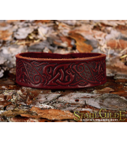  Leather Bracelet Cuff Wristband  Celtic Knotwork  Vikings Nordic Talisman Amulet  Carving Leather 